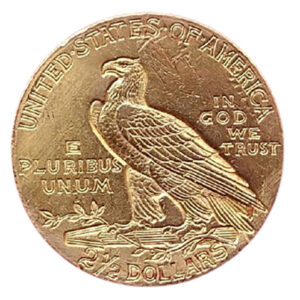 Etats unis, 2,5 dollars or tête d’indien 1911 Philadelphie