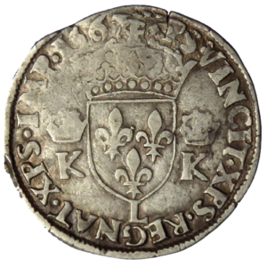 Charles IX, teston, 4ème type 1567 Bayonne