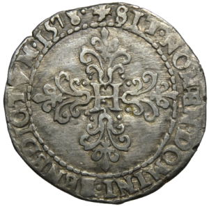 Henri III, demi-franc au col plat 1578 Dijon