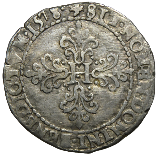 Henri III, demi-franc au col plat 1578 Dijon