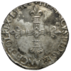 Henri III, quart d'écu à la croix de face 1581 La Rochelle