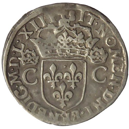 Charles IX, teston, 2ème type 1563 Rennes