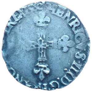 Henri III, huitième d’écu à la croix de face 1580 Rennes