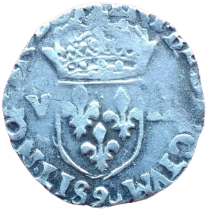 Henri III, huitième d’écu à la croix de face 1580 Rennes