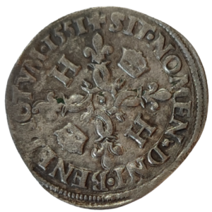 Henri II, douzain aux croissants 1551 Paris