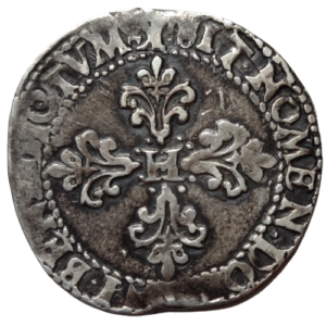 Henri III, demi-franc au col plat 1588 Bordeaux
