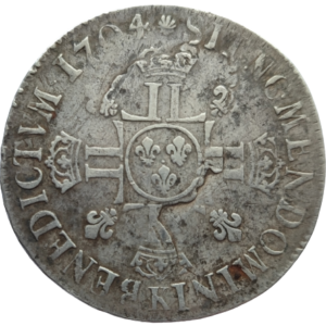 Louis XIV, demi-écu au 8L 2ème type 1704 Bordeaux