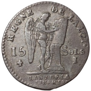 Louis XVI, 15 sols au génie 1791 Limoges