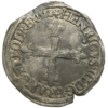Henri III, quart d'écu à la croix de face 1588 Nantes