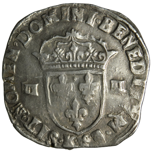 Henri IV, quart d'écu à la croix feuillue 1605 Bordeaux