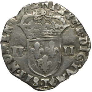 Louis XIII, quart d&rsquo;écu à la croix de face 1615 Nantes