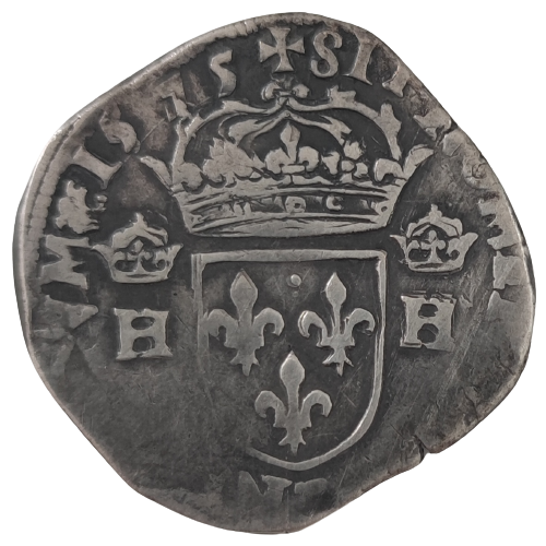 Henri III, teston au col fraisé 1575 Angers