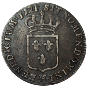 Louis XV, tiers d&rsquo;écu de France 1721 La Rochelle