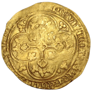 Jean II le bon, écu d&rsquo;or à la chaise, 4ème émission