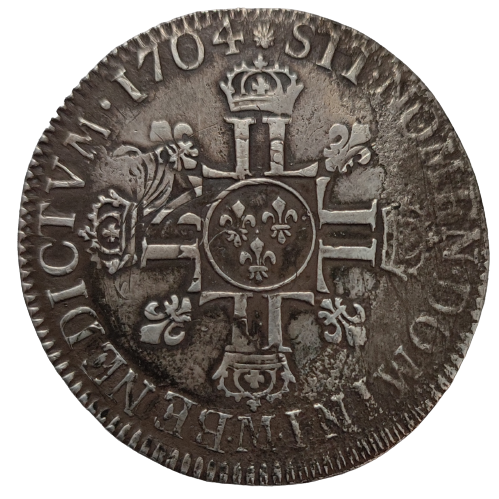 Louis XIV, écu aux huit L, 2ème type 1704 Toulouse