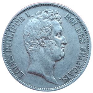 Louis-Philippe 1er, 5 francs type Tiolier tranche en relief 1830 Paris