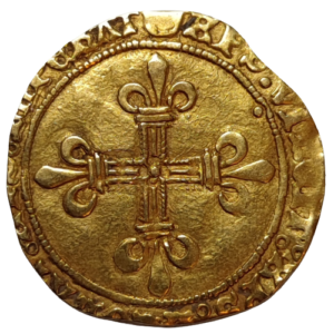 Charles VIII, écu d&rsquo;or au soleil, 1ère émission	Montpellier