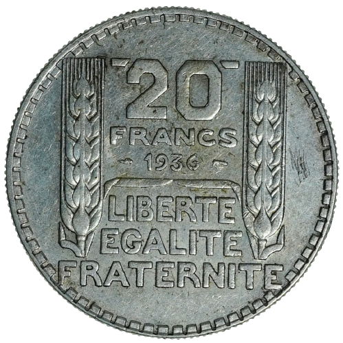 IIIème République, 20 francs Turin 1936 Paris