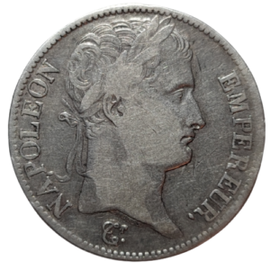 Napoléon 1er, 5 francs tête laurée, empire français 1809 Rouen