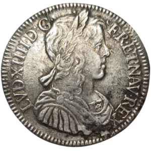 Louis XIV, demi-écu à la mèche longue 1651 Troyes