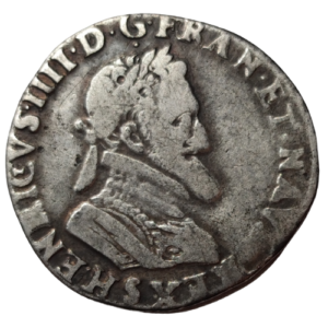 Henri IV, demi-franc type de Troyes 1597 Troyes