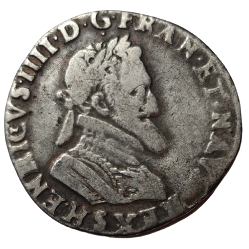 Henri IV, demi-franc type de Troyes 1597 Troyes
