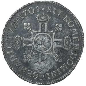 Louis XIV, demi-écu aux 8 L, 2ème type 1704 Paris