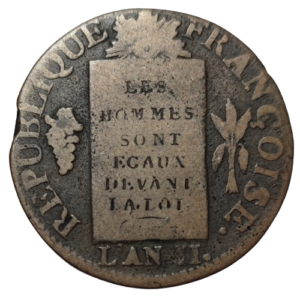 Convention, 1 sol aux balances 1793 Dijon