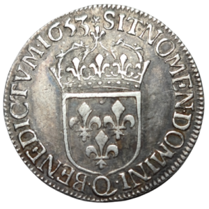 Louis XIV, demi-écu à la mèche longue 1653 Narbonne