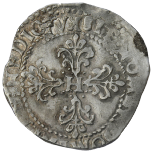 Henri III, demi-franc au col plat 1589 Bordeaux