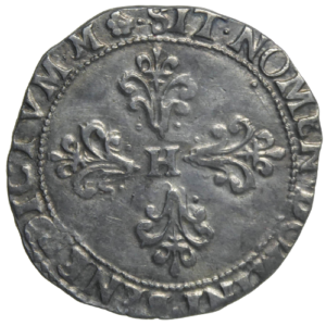 Henri III, demi-franc au col plat 1590 Toulouse