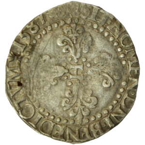 Henri III, demi-franc au col plat 1587 La Rochelle
