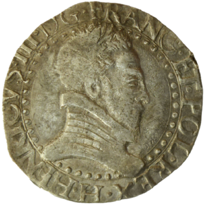Henri III, demi-franc au col plat 1587 La Rochelle