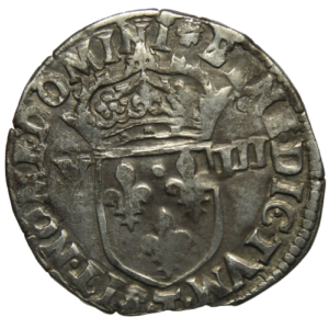 Henri IV, huitième d&rsquo;écu à la croix feuillue 1600 Nantes