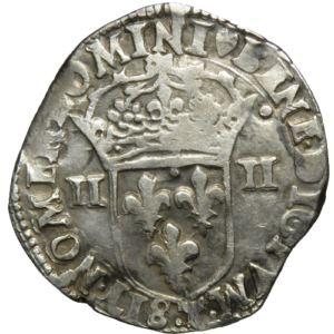 Henri IV, quart d&rsquo;écu à la croix feuillue 1603 Nantes