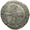 Henri IV, quart d'écu à la croix feuillue 1591 La Rochelle