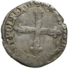 Henri III, quart d'écu à la croix de face 1582 Nantes