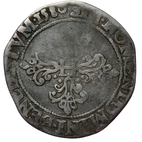 Henri III, franc au col plat 1580 Amiens