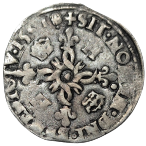 Henri II, douzain aux croissants 1551 Angers