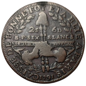 Monnaie de confiance, 6 blancs de Montagny 1791