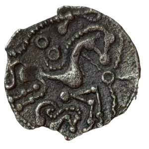 Ambiens (région d&rsquo;Amiens), denier d&rsquo;argent Scyphate à l&rsquo;hippocampe