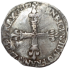 Henri III, quart d'écu à la croix de face 1579 Angers