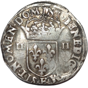 Henri III, quart d&rsquo;écu à la croix de face 1579 Angers