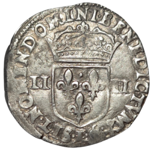 Henri IV, quart d’écu à la croix feuillue 1599 Bayonne