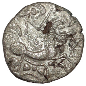 Aulerques Diablintes (Région de Jublains), statère d’argent à la situle