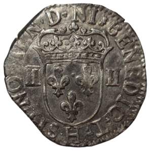 Henri IV, quart d&rsquo;écu à la croix feuillue 1605 La Rochelle