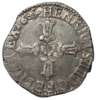 Henri IV, quart d'écu à la croix feuillue 1605 La Rochelle