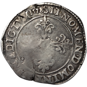 Henri III, franc au col plat 1578 Nantes