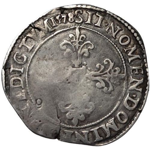 Henri III, franc au col plat 1578 Nantes
