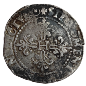 Henri III, franc au col plat 1580 Angers